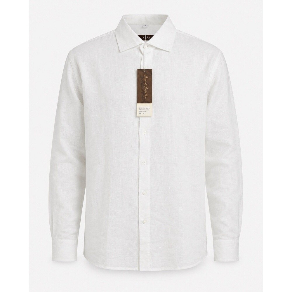 Island Importer Amalfi Shirt L/S Men’s XLarge Malibu Blue Linen Button-Up Casual
